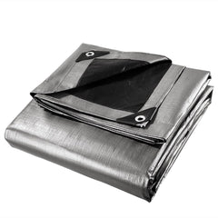 12x16 ft Heavy-Duty Tarp Shelter Cover Tarpaulin, Silver