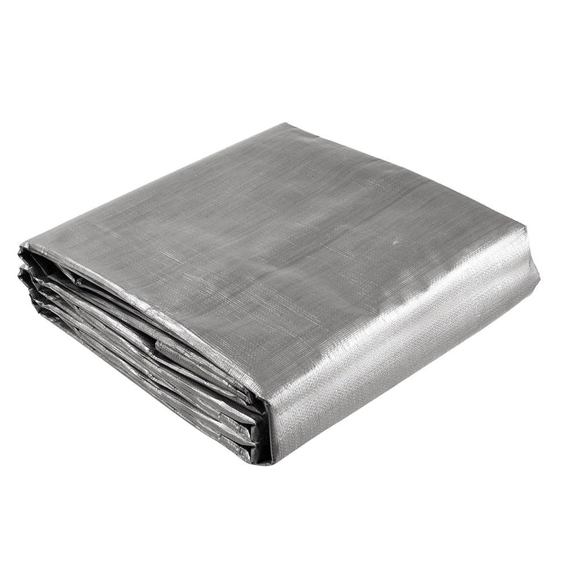 12x24 ft Heavy-Duty Tarp Shelter Cover Tarpaulin, Silver