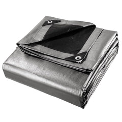 16x20 ft Heavy-Duty Tarp Shelter Cover Tarpaulin, Silver