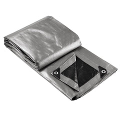 16x20 ft Heavy-Duty Tarp Shelter Cover Tarpaulin, Silver