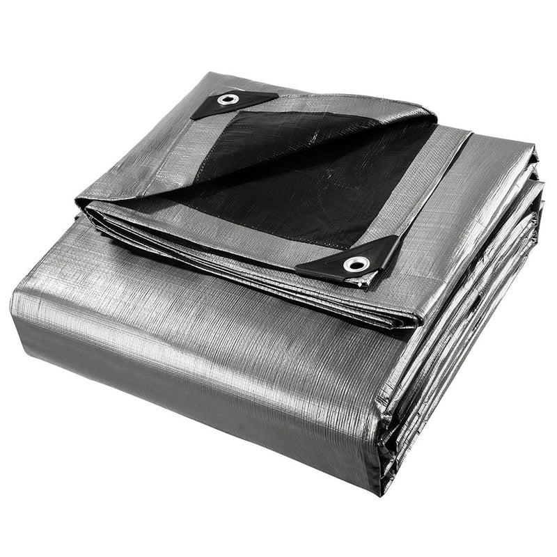 20x24 ft Heavy-Duty Tarp Shelter Cover Tarpaulin, Silver