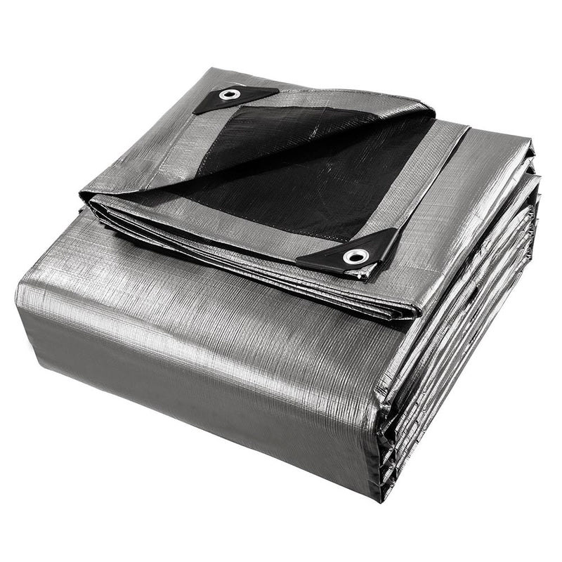 30x40 ft Heavy-Duty Tarp Shelter Cover Tarpaulin, Silver