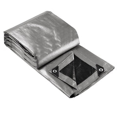30x40 ft Heavy-Duty Tarp Shelter Cover Tarpaulin, Silver