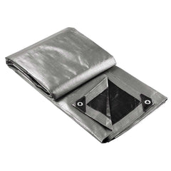 10x12 ft Heavy-Duty Tarp Shelter Cover Tarpaulin, Silver