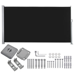 Retractable Side Awning Privacy Screen Shade 5x10ft(1.6x3m)