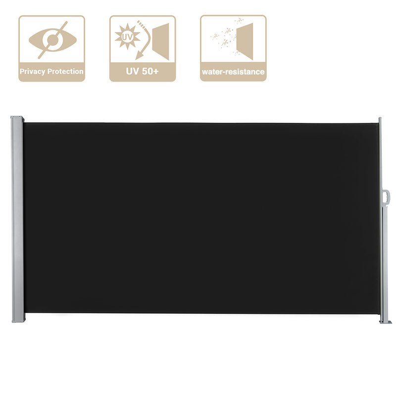 Retractable Side Awning Privacy Screen Shade 5x10ft(1.6x3m)