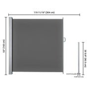 Retractable Side Awning Privacy Screen Shade 5x10ft(1.6x3m)