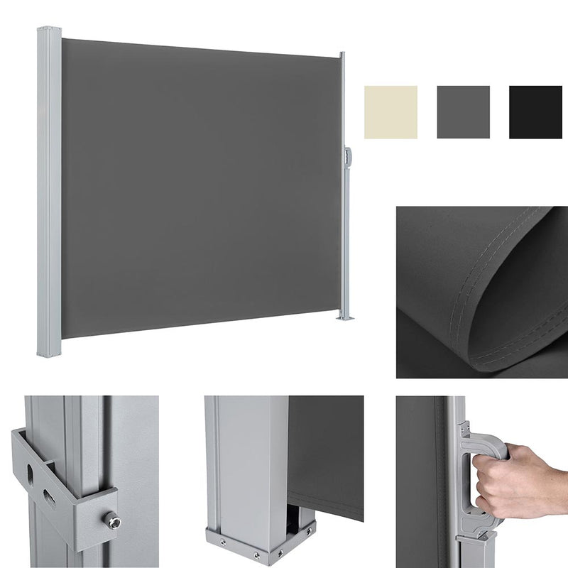 Retractable Side Awning Privacy Screen Shade 5x10ft(1.6x3m)