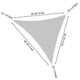 3' Triangle Shade Sail Tarp for Patios