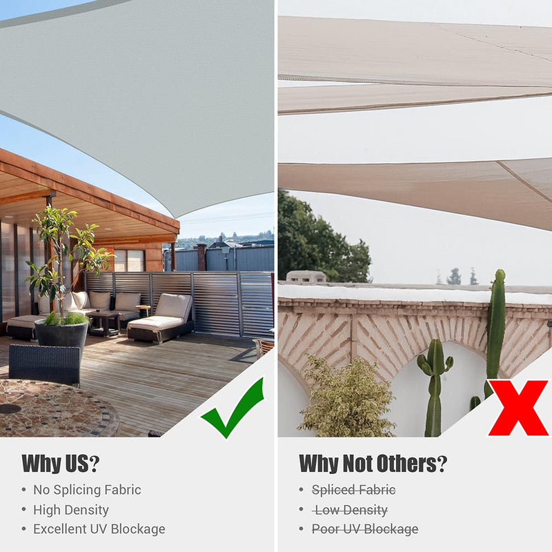 23' x 20' Rectangle Shade Sail for Patios Pool