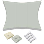 DIY 10x13 Ft Rectangular Sun Shade Canopy For Patio Garden