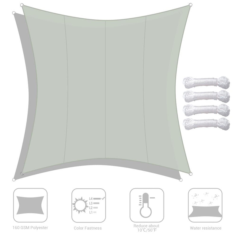 16' Square Shade Wind Sail Shade Canopy Water Resist