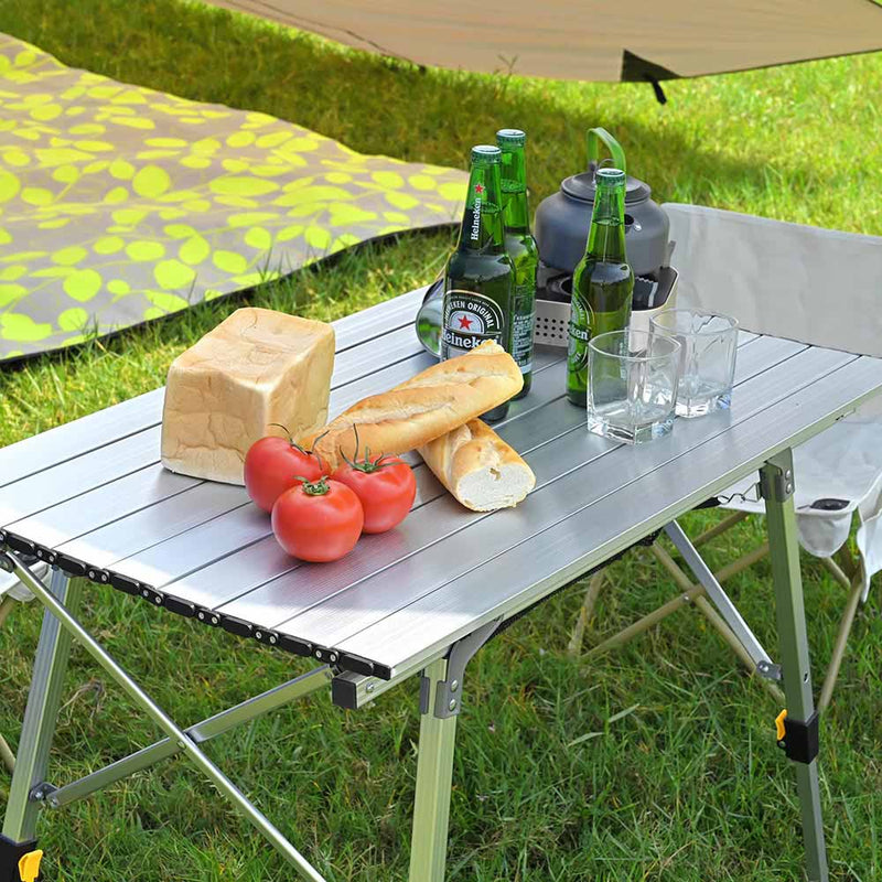 Foldable Camping Table Lightweight 35"x20"x(17" to 26")