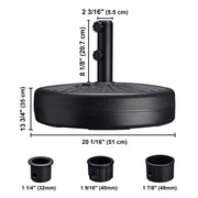 62lbs Patio Umbrella Base Stand (20in.)