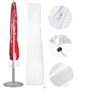 Outdoor Umbrella Cover with Zipper for 10ft Umbrellas, Transparent