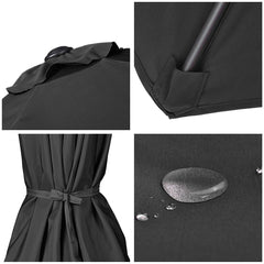 7.5 Foot Patio Umbrella Tilting Crank Lift 6-Rib