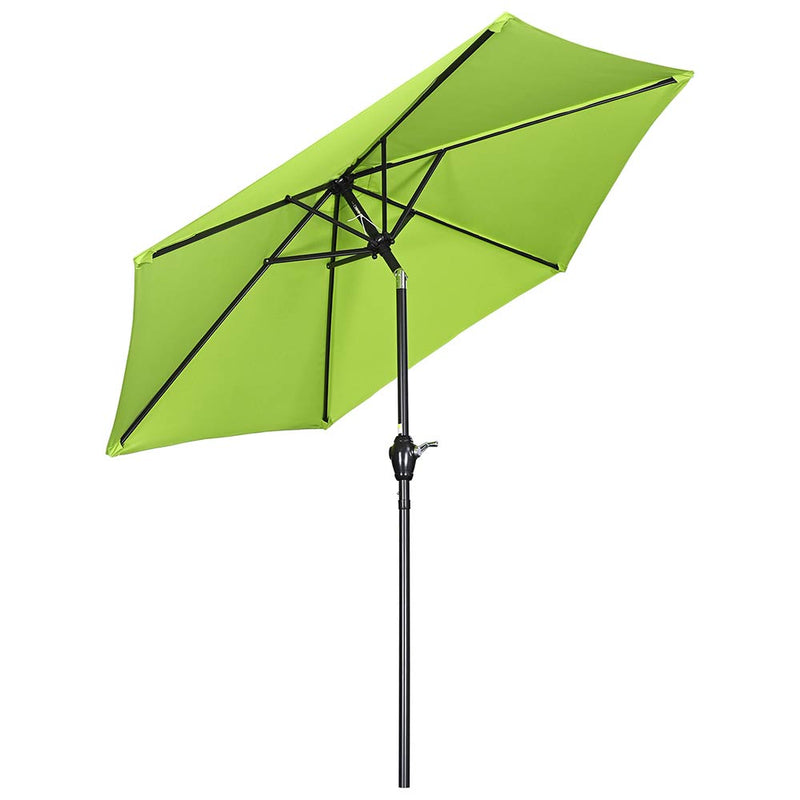 7.5 Foot Patio Umbrella Tilting Crank Lift 6-Rib