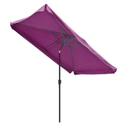 10x6.5 Foot Rectangular Patio Outdoor Umbrella Tilt Color Options