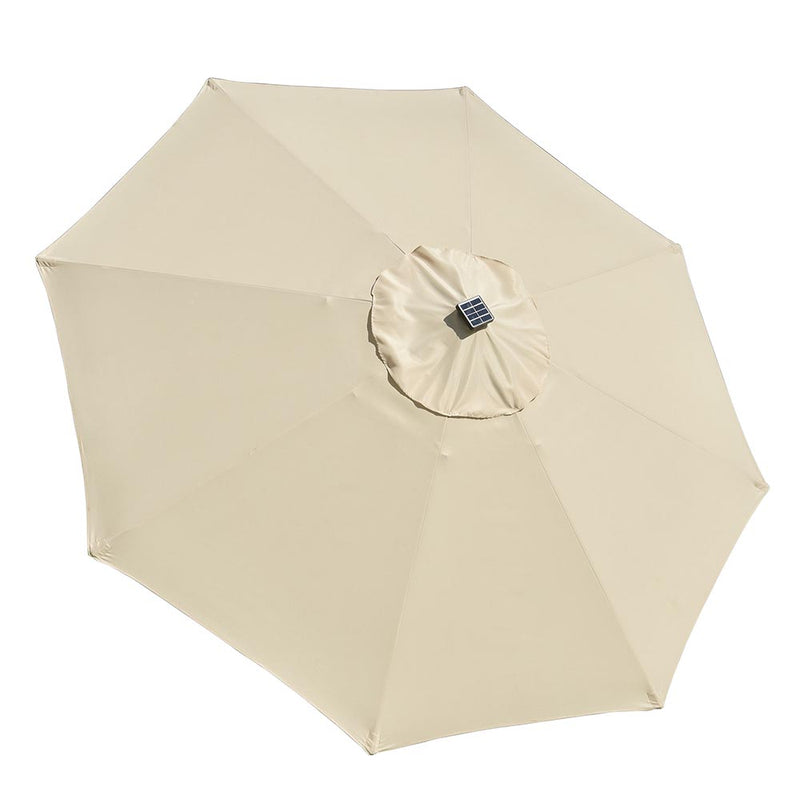 9 Foot Patio LED Solar Light Umbrella Color Options | The DIY Outlet