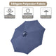 10 ft Patio Umbrella with Lights Solar Umbrella Tilt 8-Rib