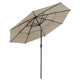 9 Foot Tilting Outdoor Patio Umbrella 3-Tiered