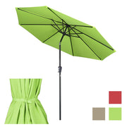 9 ft Tilting Outdoor Patio Umbrella 220g Yarn-dyed Canopy UV50+
