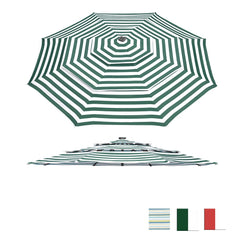 9 ft Patio Umbrella Replacement Canopy 8-Rib 3-Tiered