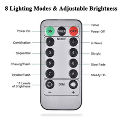 Outdoor Umbrella Lights Battery Operated 7-9ft 6-Rib