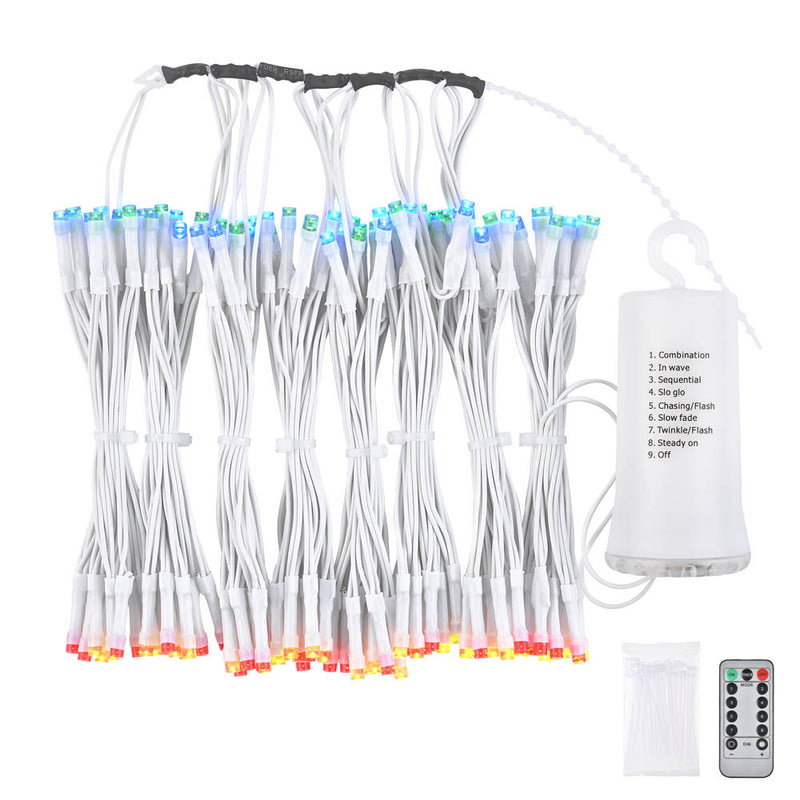 Outdoor Umbrella Lights Battery Operated 9-10ft 8-Rib