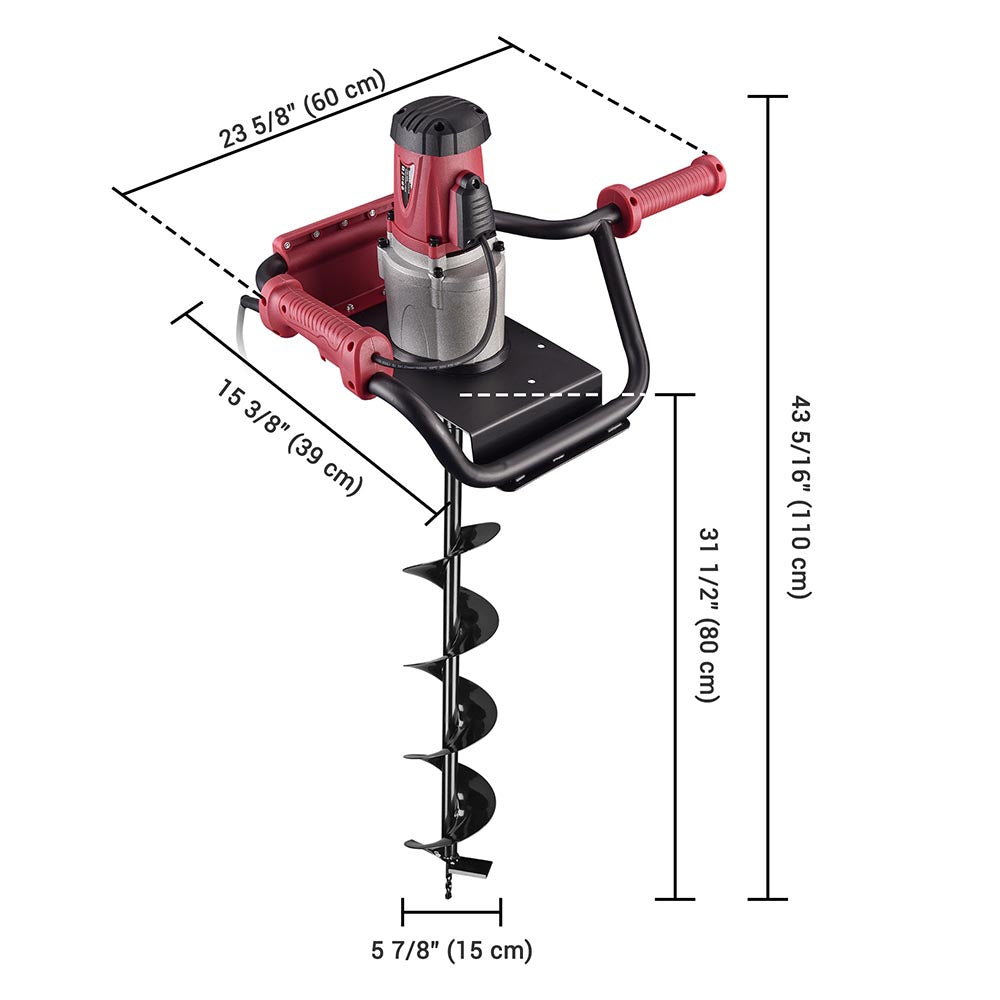 Electric fence on sale post auger