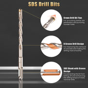 20pcs SDS/SDS-Plus Universal Hammer Drill Bits