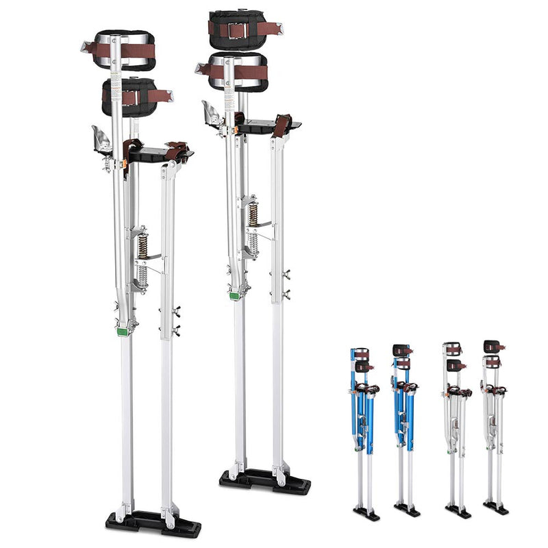 50"-64" Aluminum Drywall Stilts Blue Silver Options