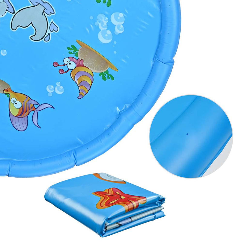 Inflatable Splash Pad Sprinkler Wading Pool for Kids 67"