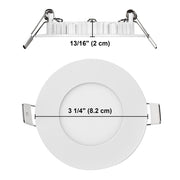 3W LED Dimmable Ceiling Recessed Lighting 12ct/Pack