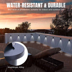 10x Waterproof LED Step Deck Lights w/ Transformer Cool White