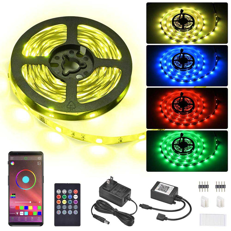DIY Light Strips 16ft Bluetooth APP Music Activated 16 Colors