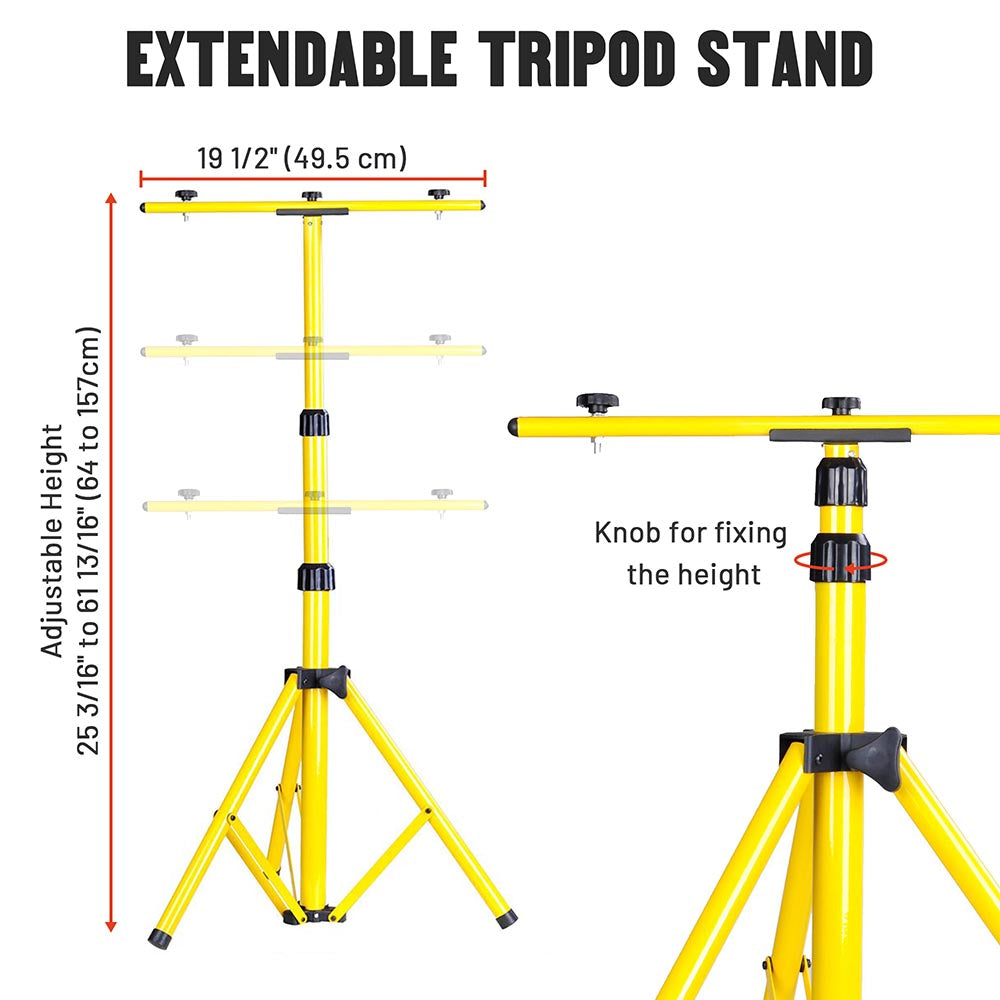 DIY Adjustable LED Flood Light Tripod Stand & T Bar The DIY Outlet