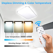 Kitchen Ceiling Light Dimmable Rectangle Flush Mount Remote 48W