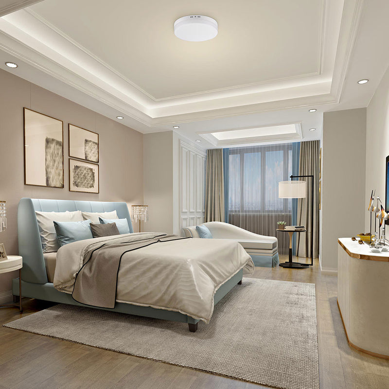 Round Ceiling Light Flush Mount Dimmable w/ Remote 36W 12in