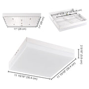 Square LED Ceiling Light Flush Mount Dimmable w/ Remote 36W