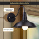 Industrial Barn Style Light Wall Lamp Black 10 in