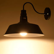 Industrial Barn Style Light Wall Lamp Black 14 in
