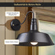 Industrial Barn Style Light Wall Lamp Black 14 in