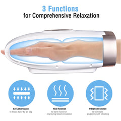 Cordless Electric Hand Massager Heat Compression Vibration