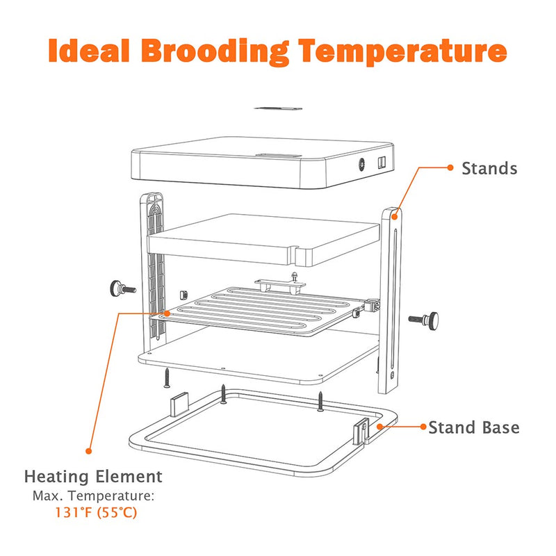 DIY Brooder Heater Plate Adjustable Angle Height 10x10