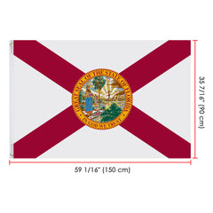 3x5ft Florida Flags with Hoisting Grommets 2ct/Pack