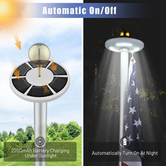 Solar Flagpole Light with Photocell 9/16