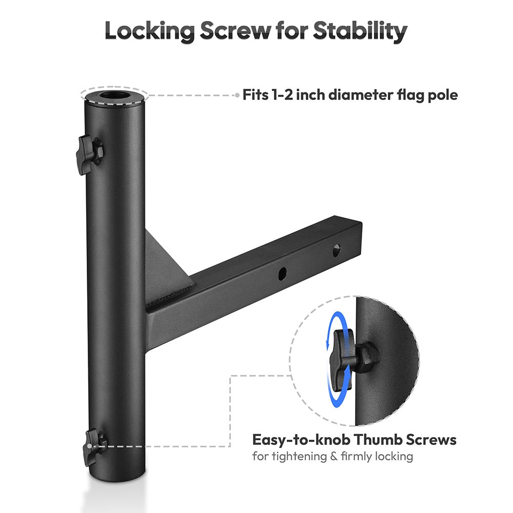 DIY Hitch Flag Pole Mount for 2 Receivers & 1-2 Poles – The DIY Outlet