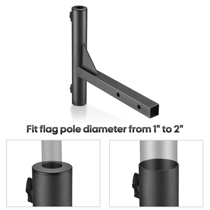 DIY Hitch Flag Pole Mount for 2" Receivers & 1"-2" Poles