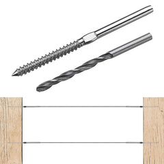 DIY Cable Railing Hardware Swage Lag Screws D1/8